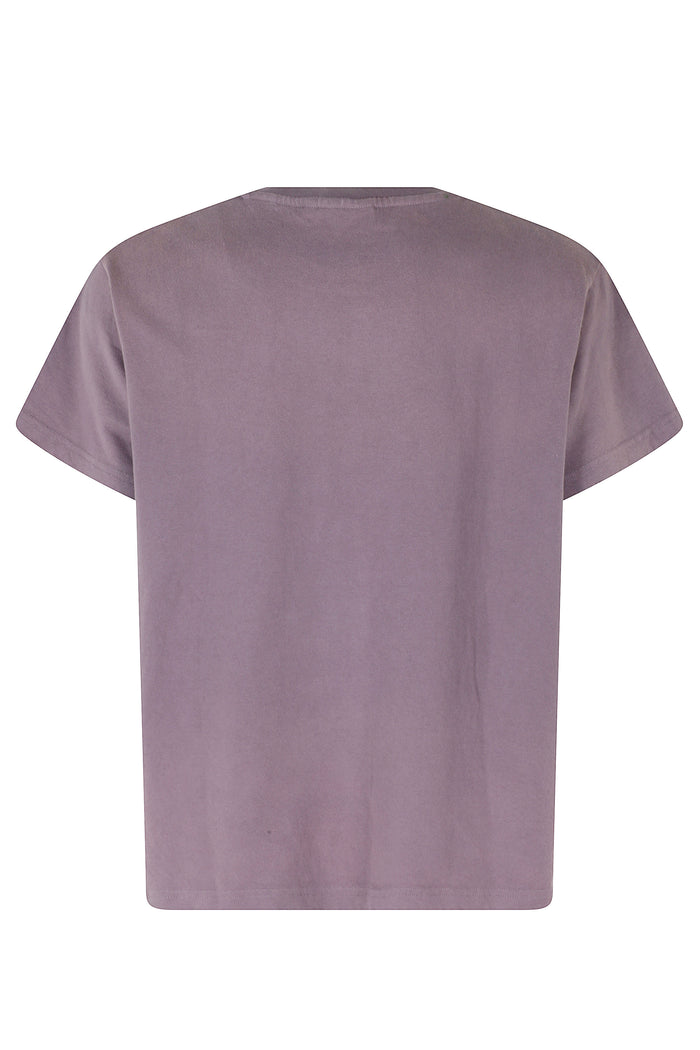 Wildlife Chenille Embroidered Tee Pink & Purple Cotton T-shirt