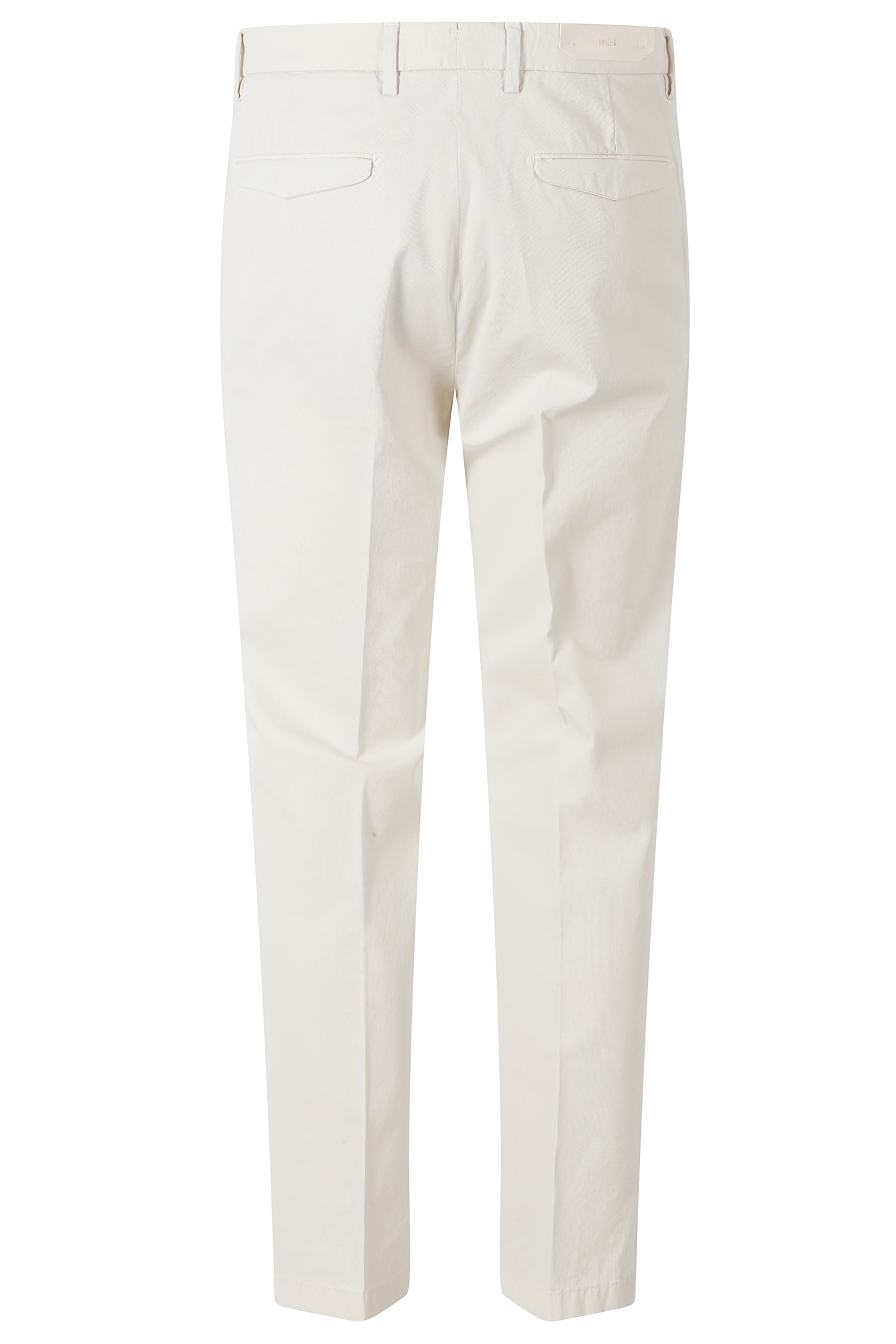 Pant 1 Pinces Cotone Piquet White Pantaloni