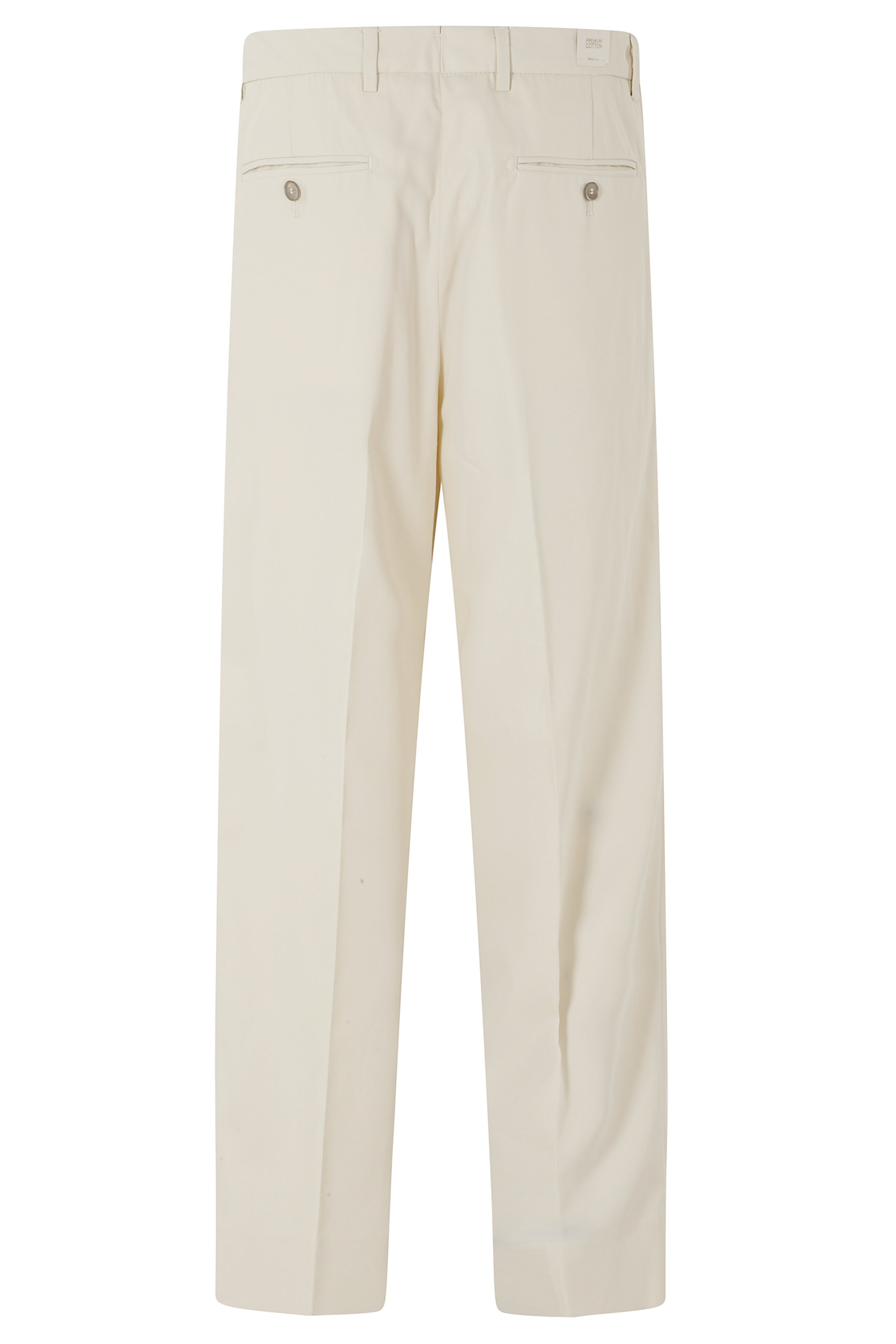 1 Pinces Lungo Gamba Morbida Cotone White Pantaloni