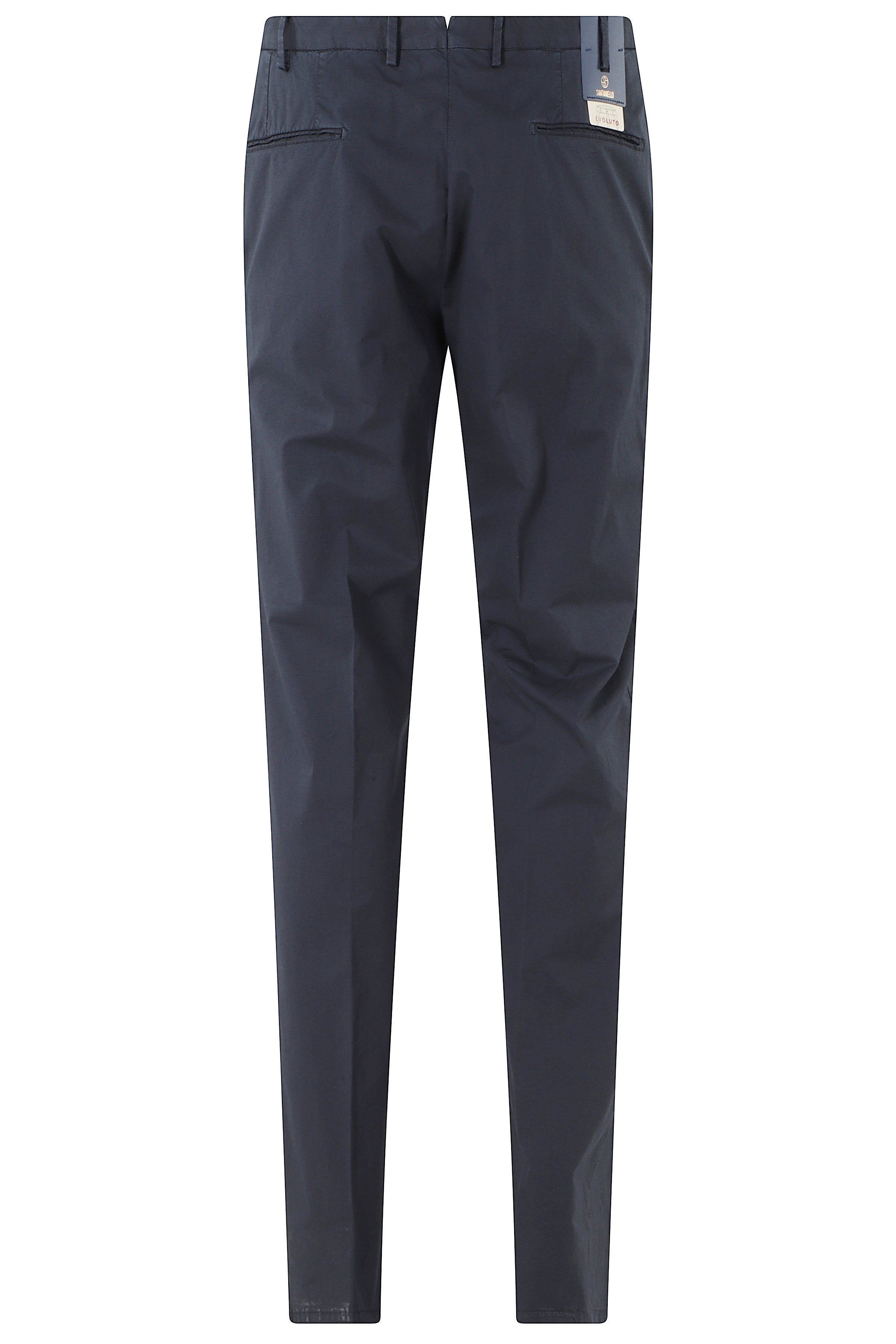 Pantalone Micro Cover Cotone Extrafino Stretch Blue Elastane Pantaloni