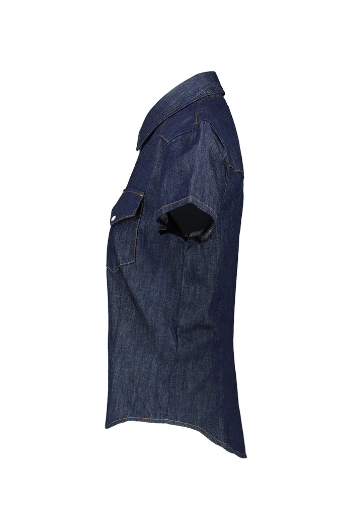 Cavazos Shirt Blue Cotton Camicia