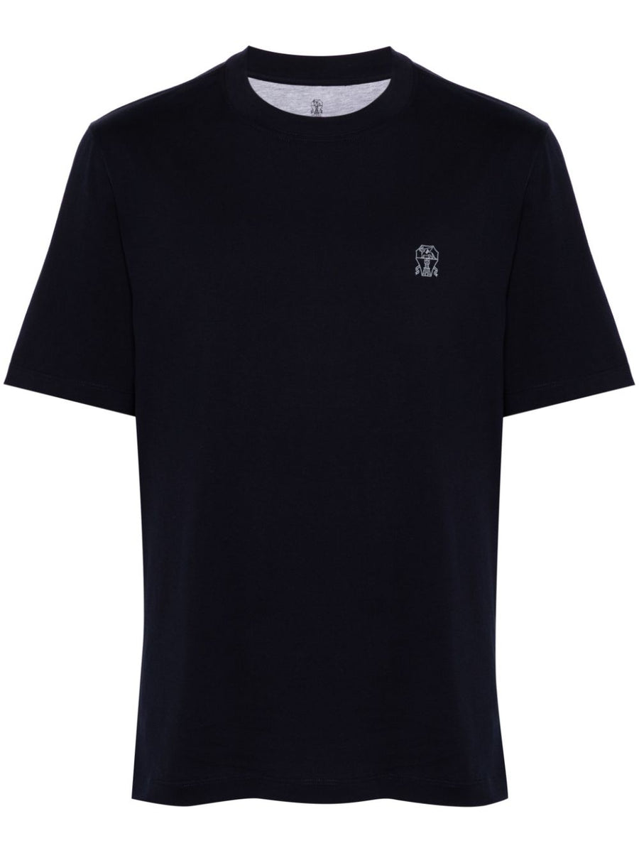 Brunello Cucinelli Cotton 100% t-shirt in navy