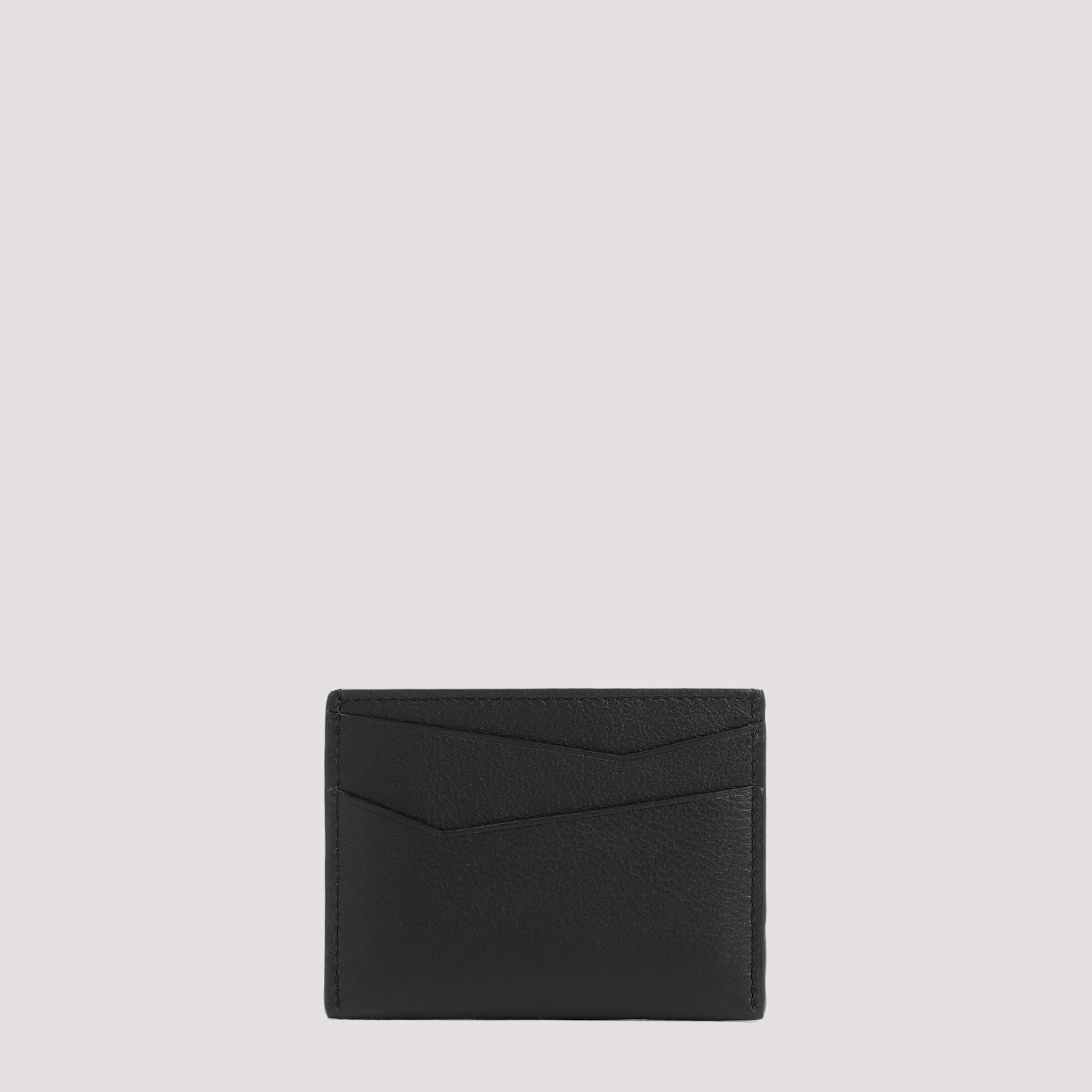 Puzzle Edge Plain Cardholder Black Calf Skin Smallleathergoods