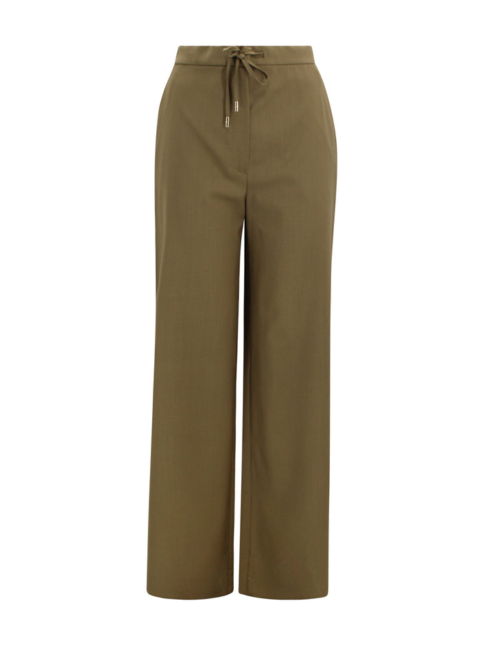 Max Mara Studio Trousers Green Wool