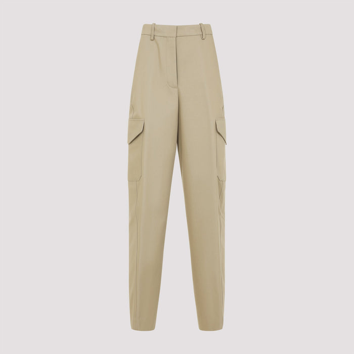 Cotton And Wool Pants Nude & Neutrals