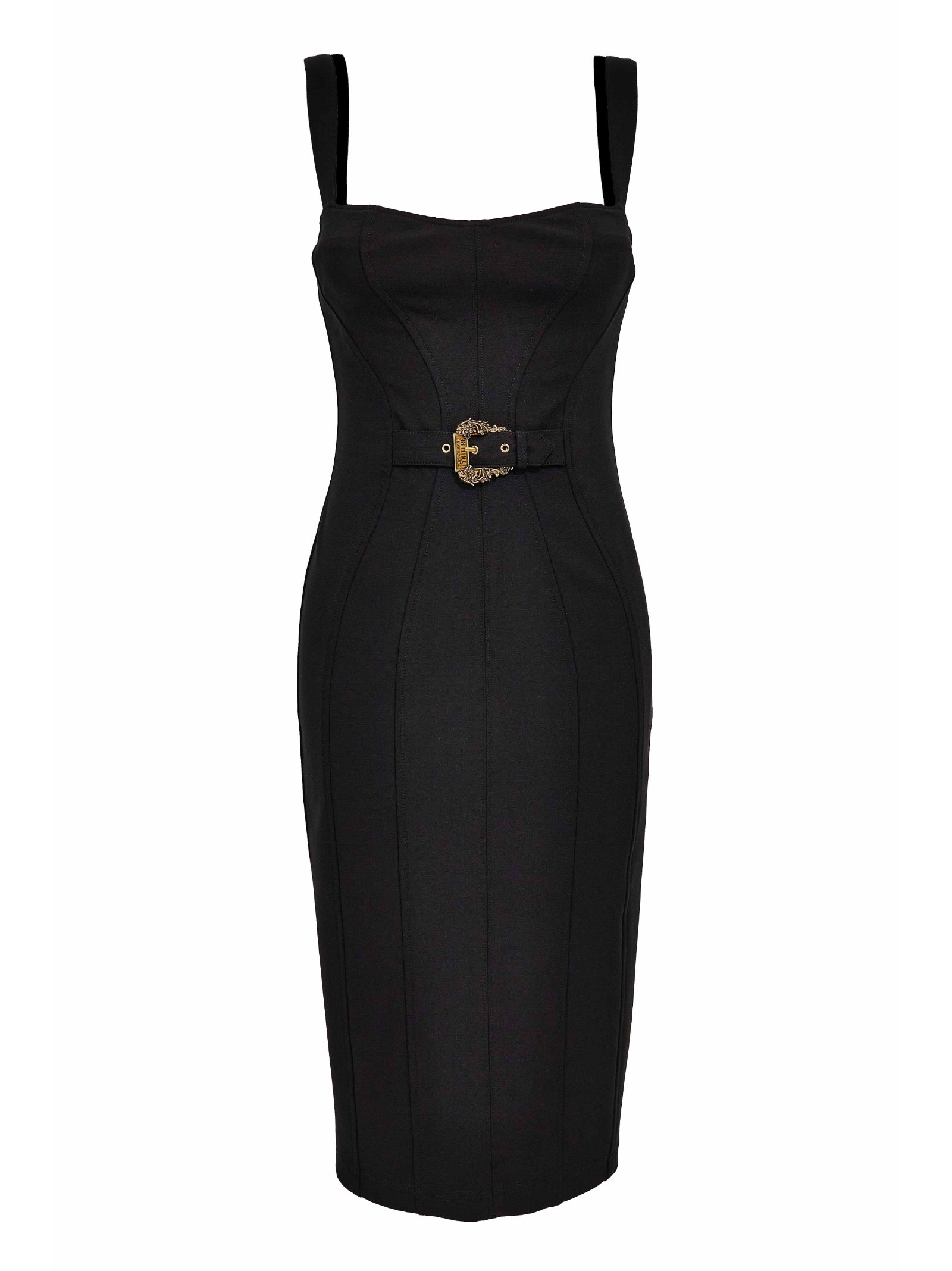 VERSACE JEANS COUTURE Dresses Black Viscosa Poliammidica Elastam