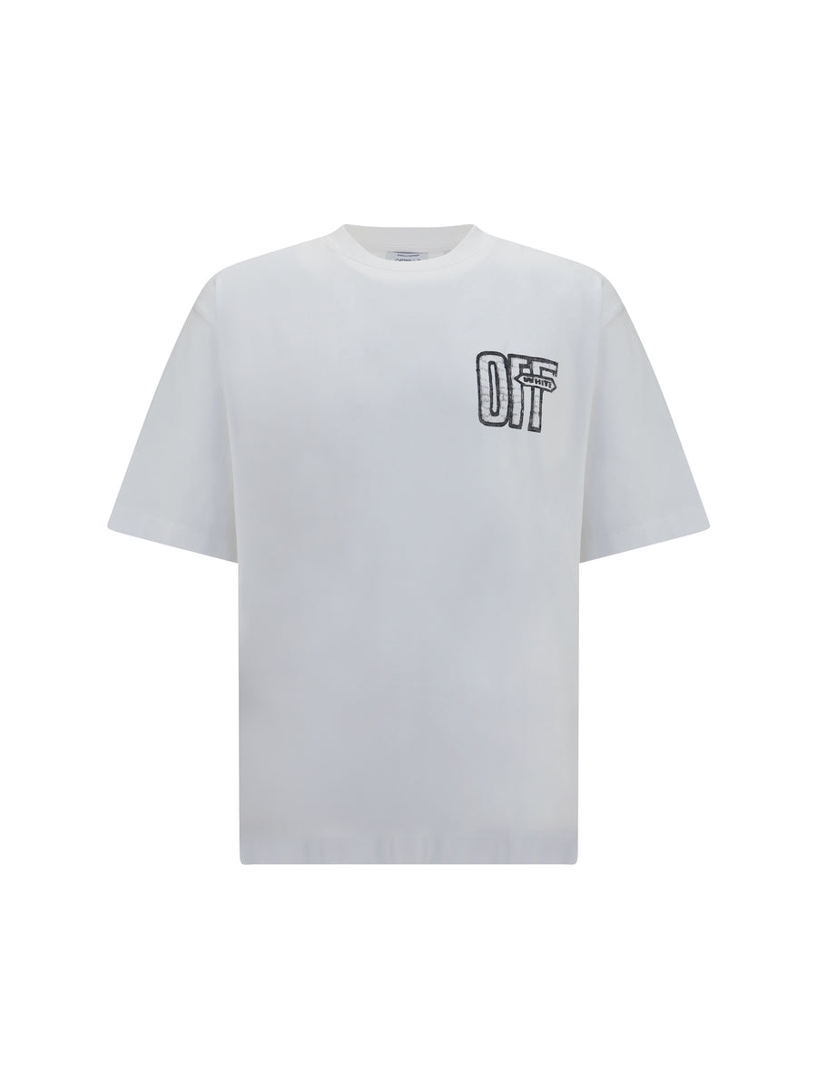 T-Shirt Motion Arrow Skate White Cotton T-shirts