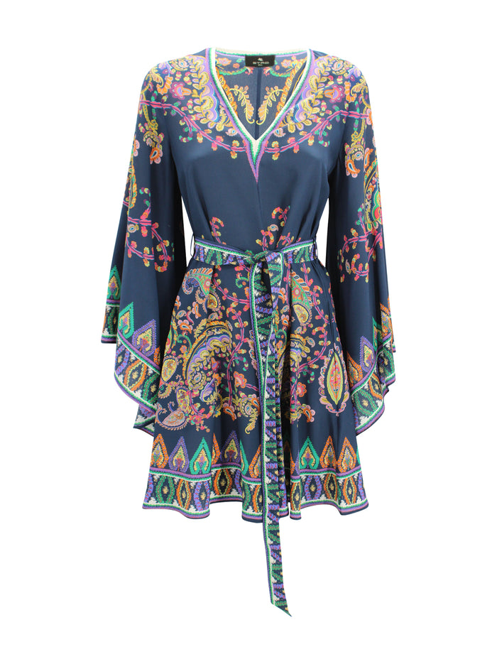 Etro Dresses Blue Silk