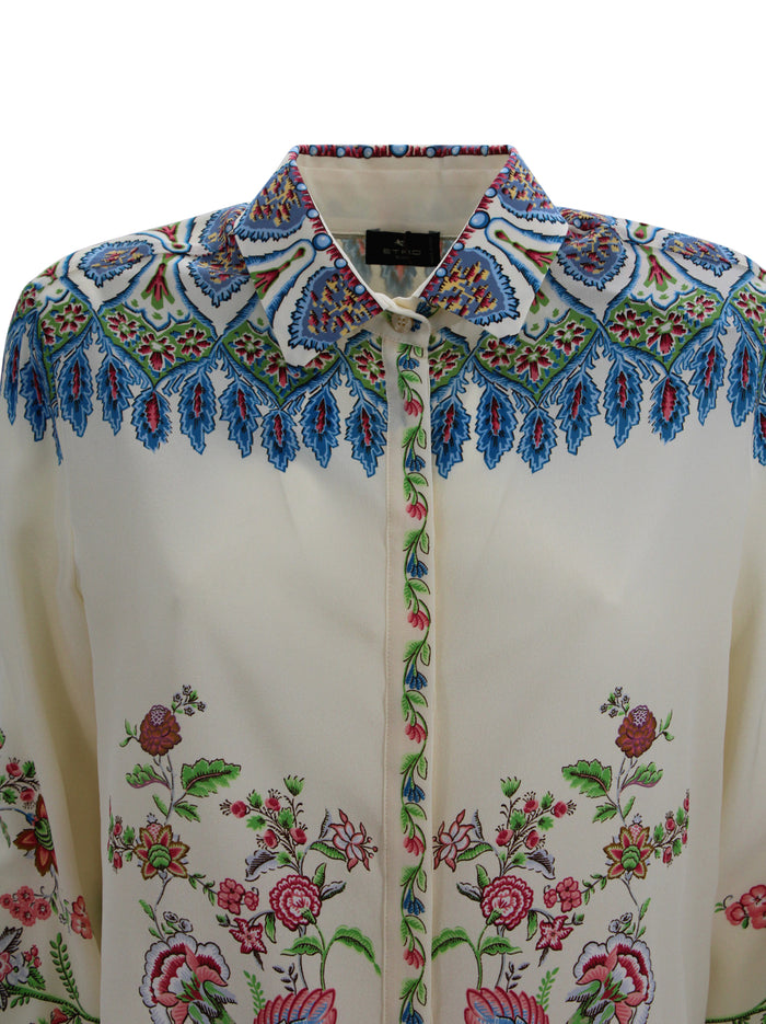 Etro Shirts White Silk