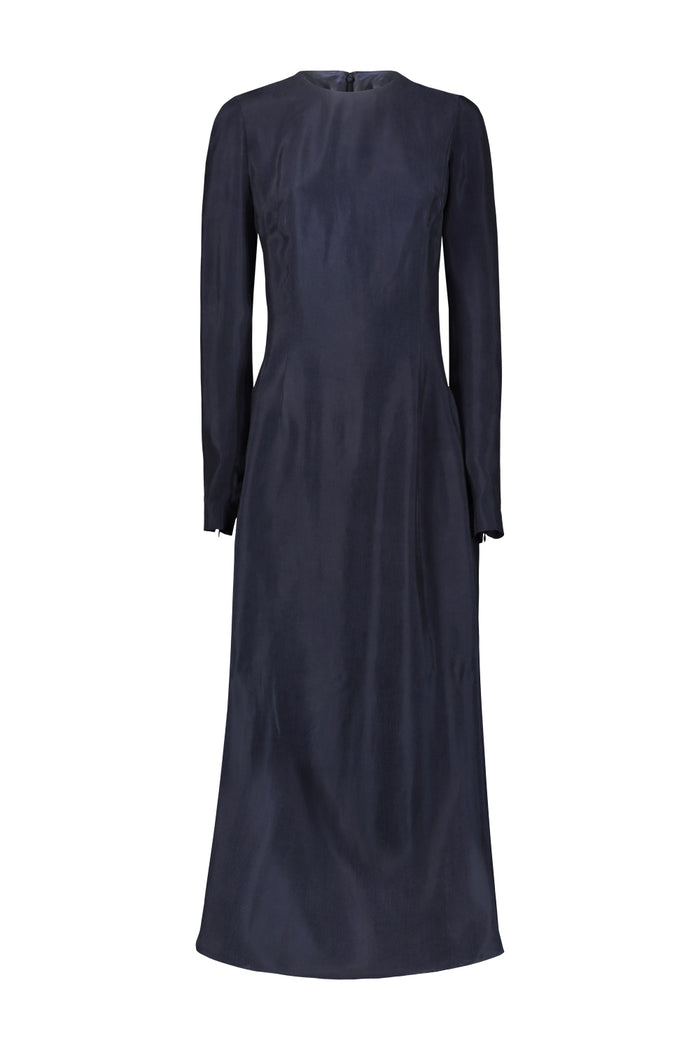 Long Dress Blue Cupro Abito