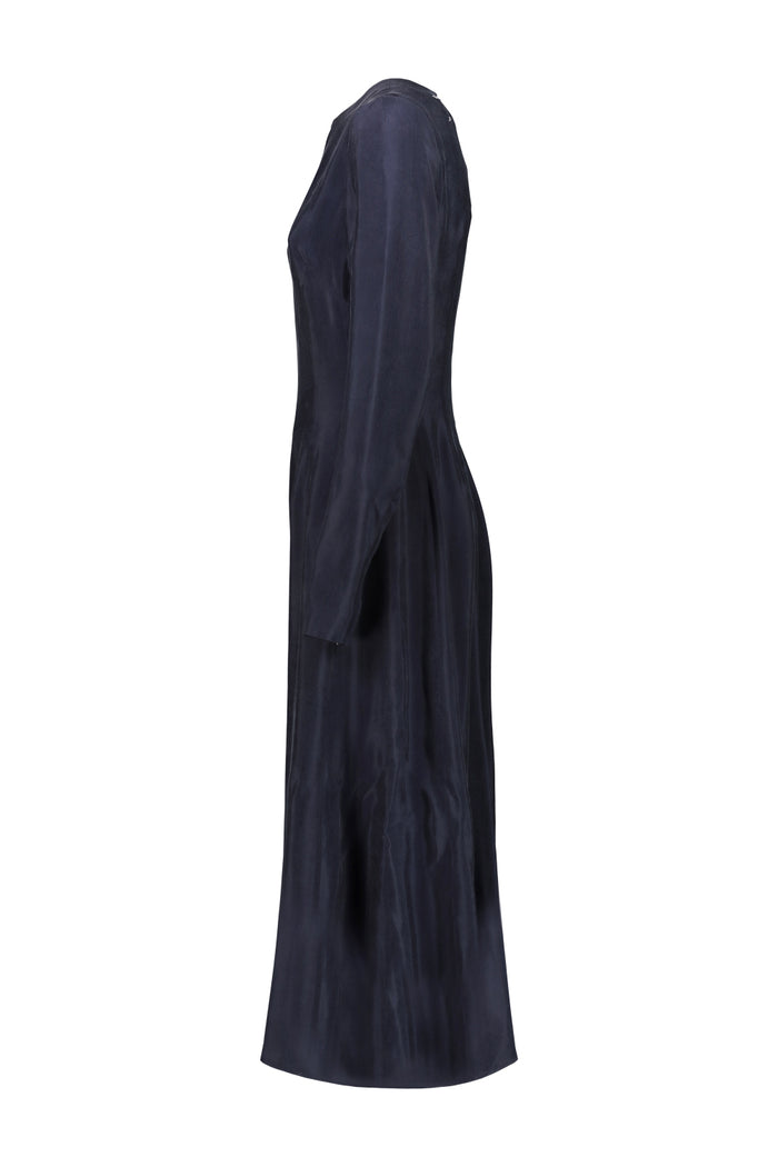 Long Dress Blue Cupro Abito