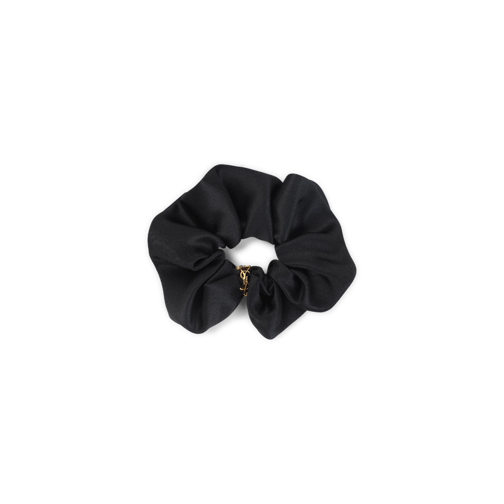 Silk Scrunchie Black Hat