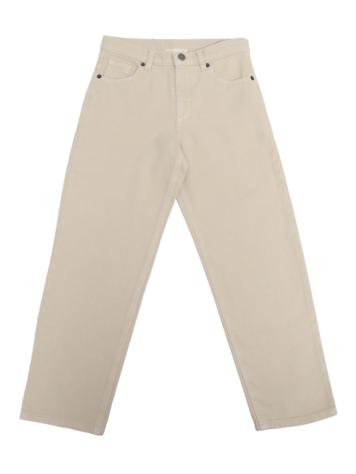 TROUSERS Beige Cotton Pant