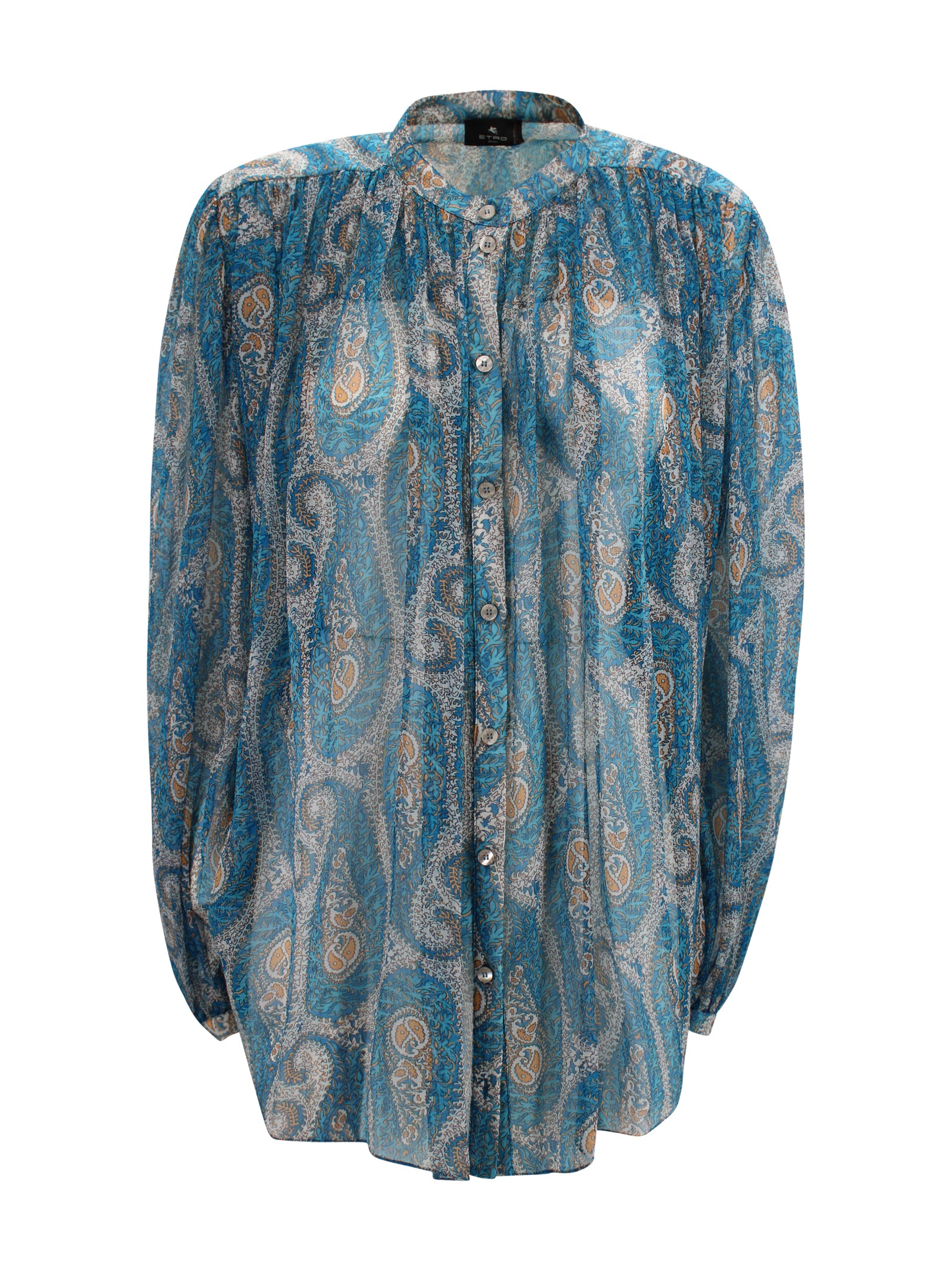 Etro Shirts Teal Blue
