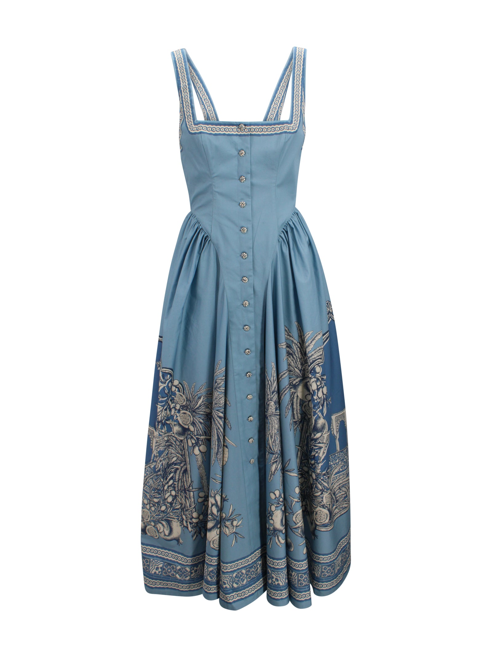 ALEMAIS Dresses Blue Cotton