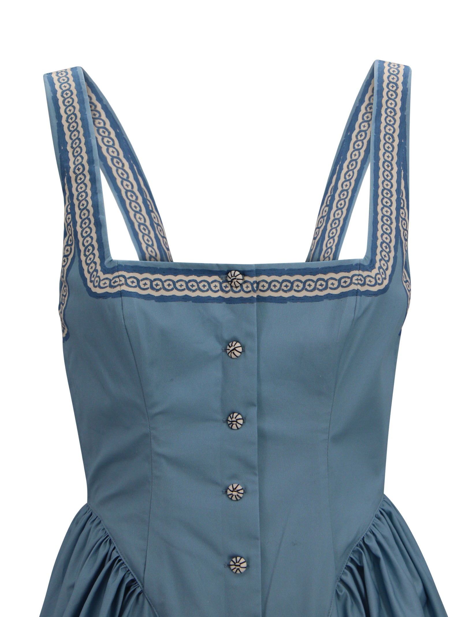 ALEMAIS Dresses Blue Cotton