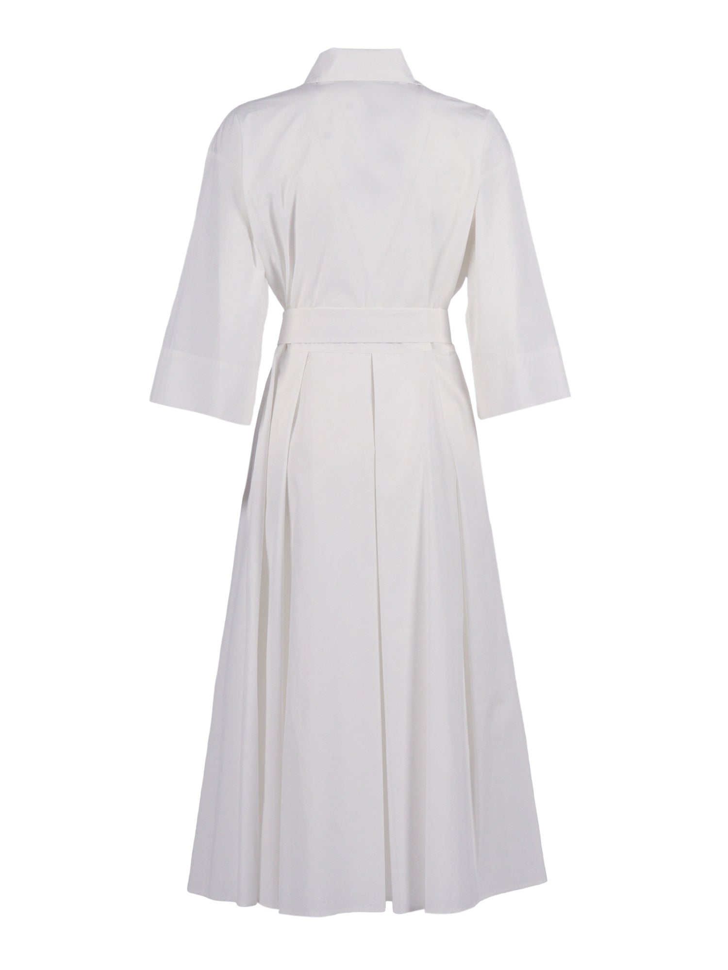 Dress White Cotton Midi