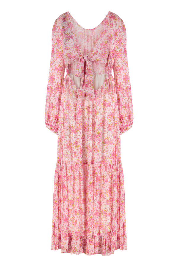 Floral Viscose Dress Pink