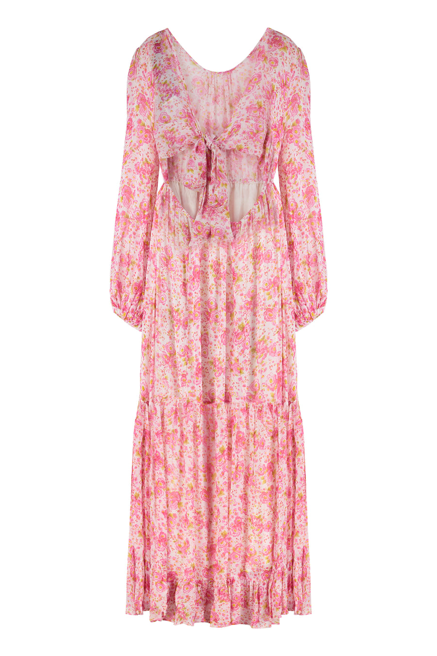 Floral Viscose Dress Pink