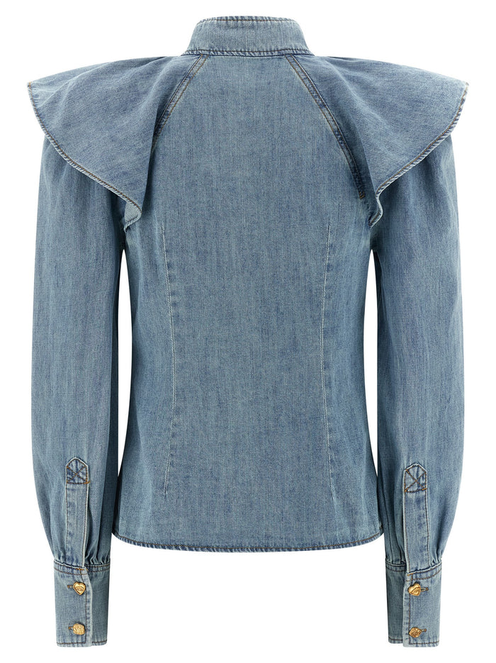 Crush Denim blouse Blue Cotton Shirt