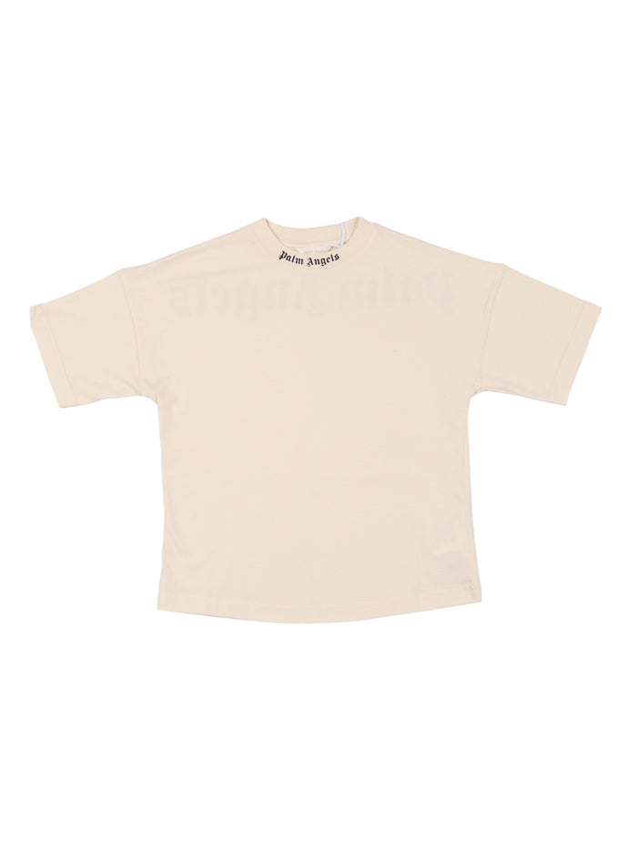 OVERLOGO OVER T-SHIRT BOY Beige Cotton Short Sleeves