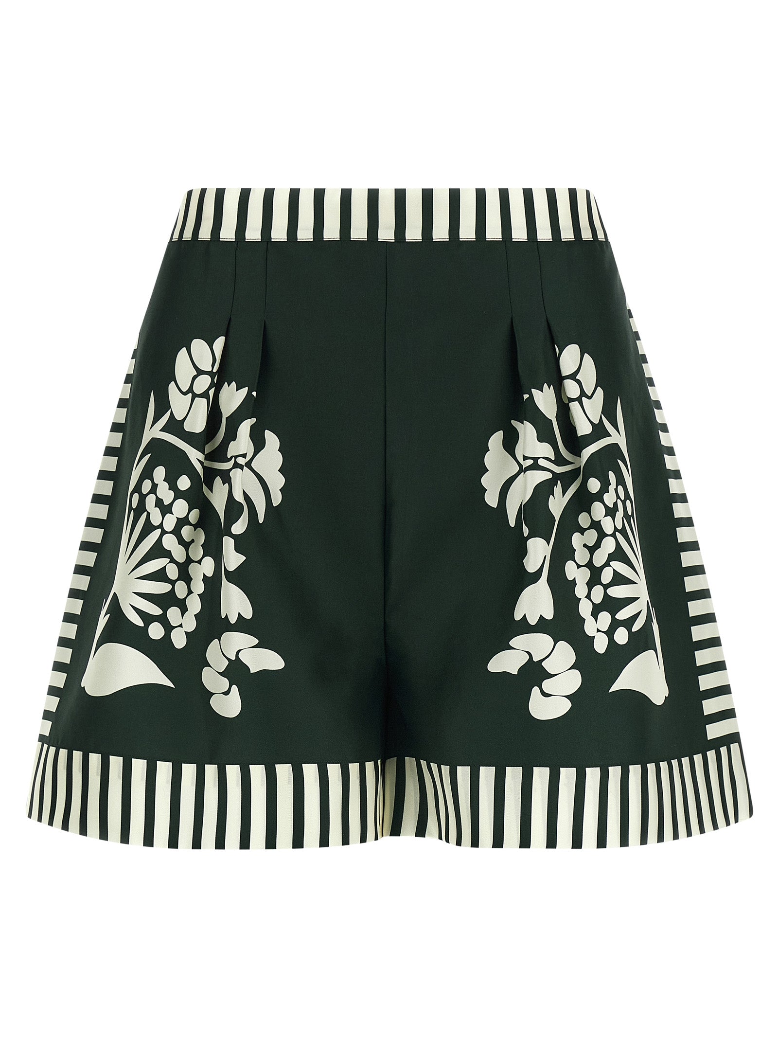 Arjun shorts Green Silk Bermuda