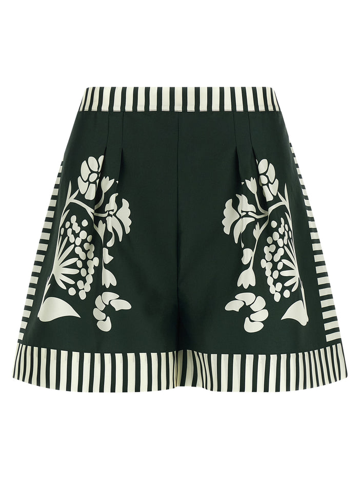 Arjun shorts Green Silk Bermuda