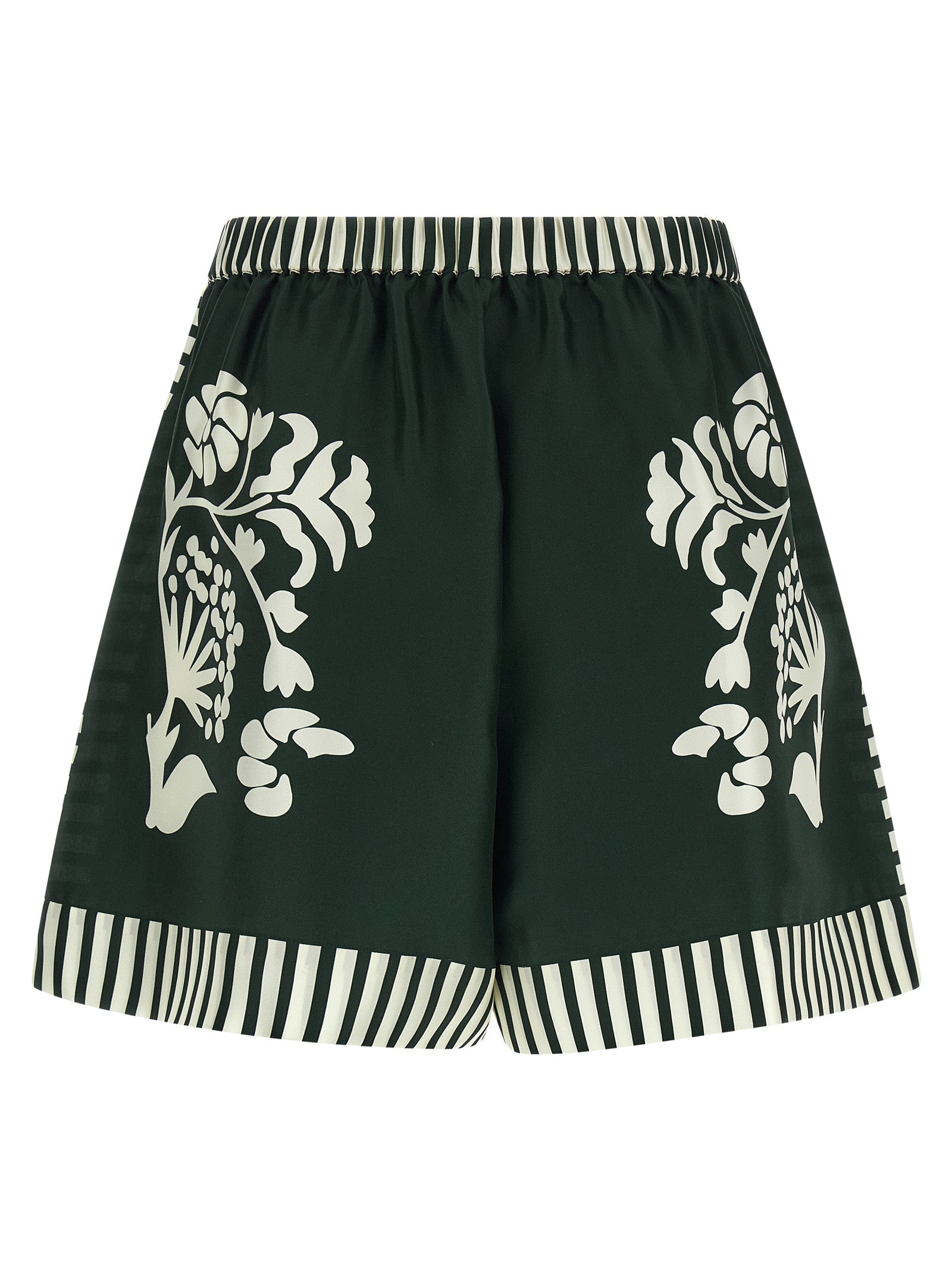 Arjun shorts Green Silk Bermuda