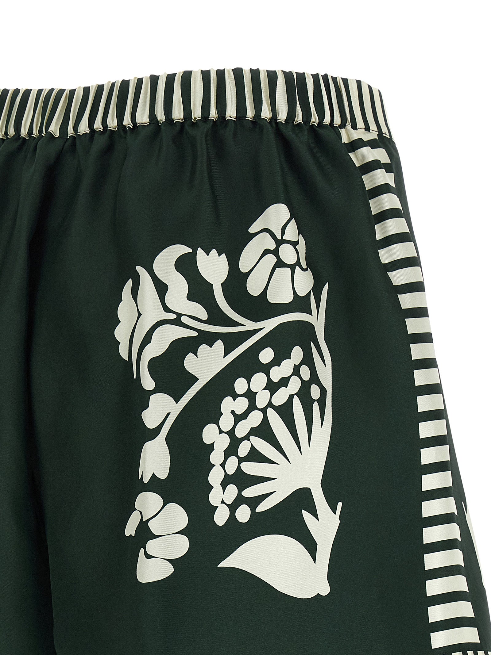 Arjun shorts Green Silk Bermuda