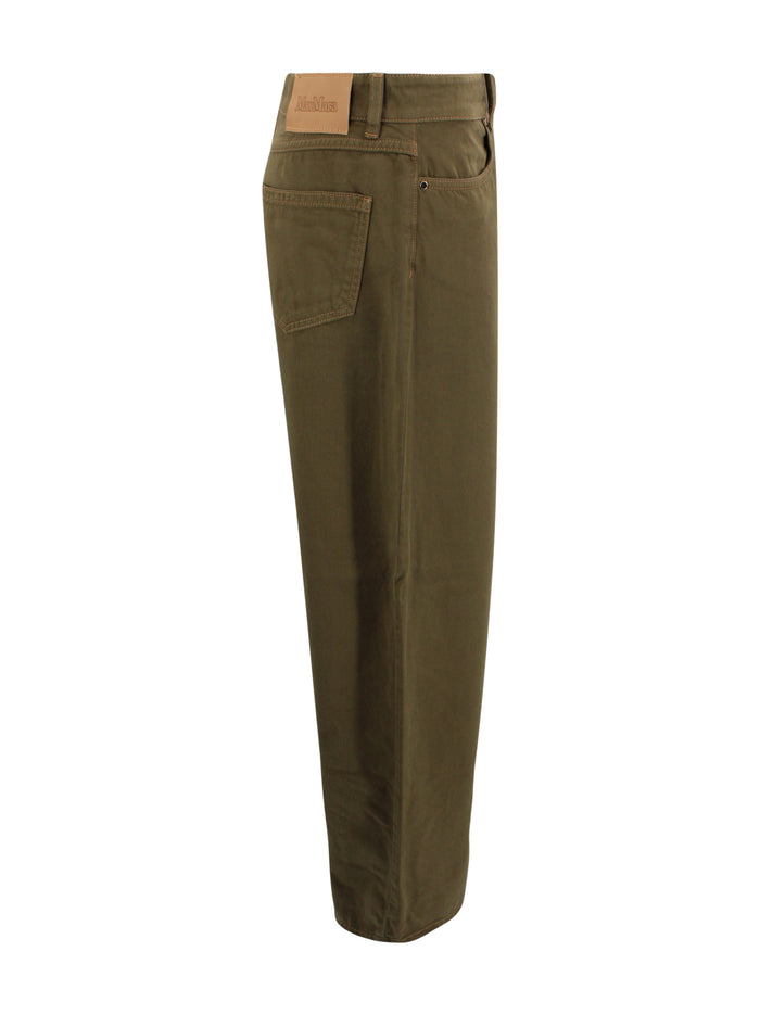 Max Mara Studio Trousers Green Denim