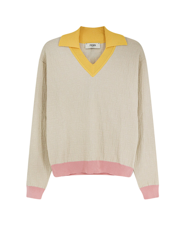 Fendi Sweaters Ecru'