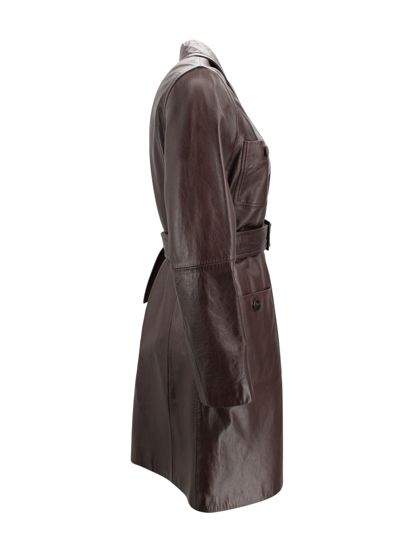 Max Mara Studio Jackets Marrone Leather