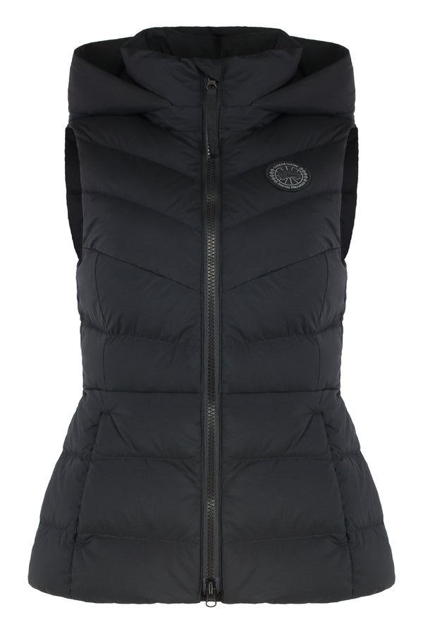 Clair Hooded Bodywarmer Black Cotton Waistcoats & Gilets