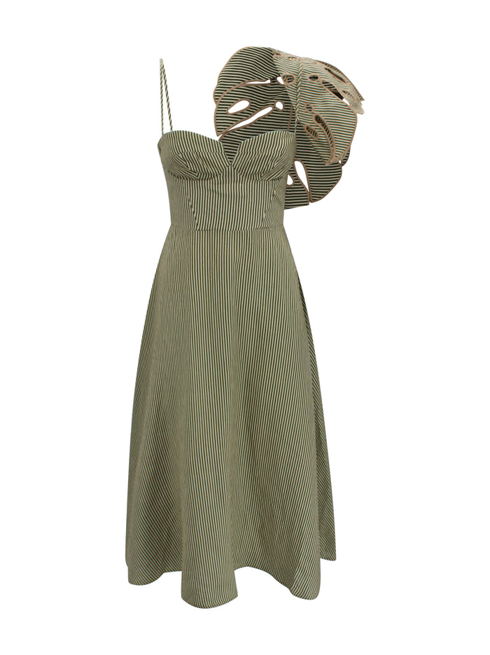 FARM RIO Dresses Green Linen