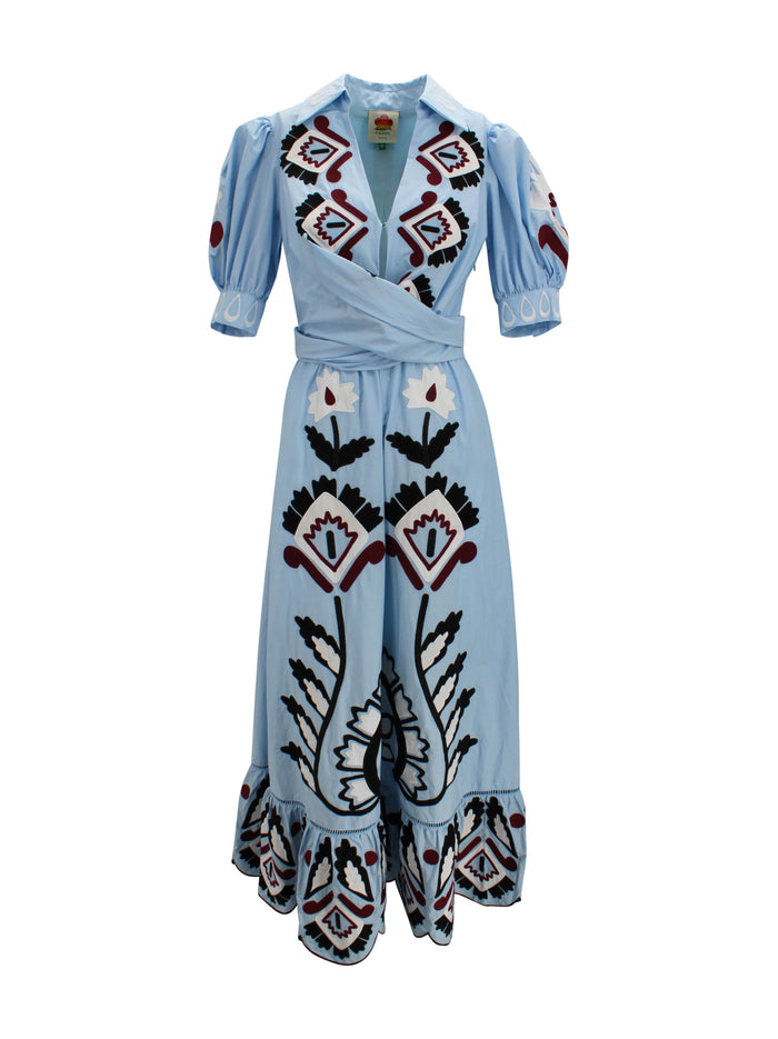 FARM RIO Dresses Blue Cotton