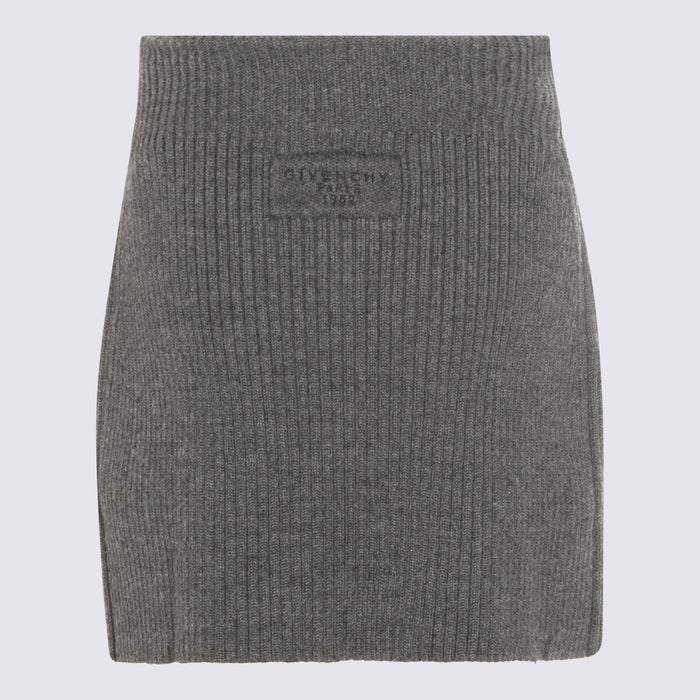 Givenchy Skirts Slate Blend _wo Alpaca Poliamide Elastane