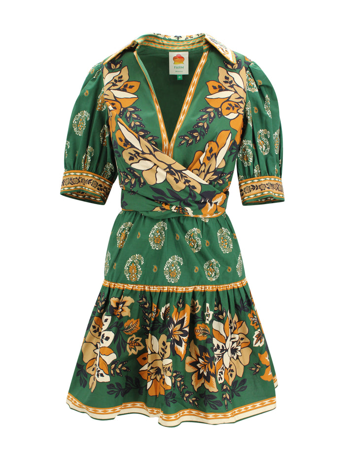FARM RIO Dresses Green Cotton
