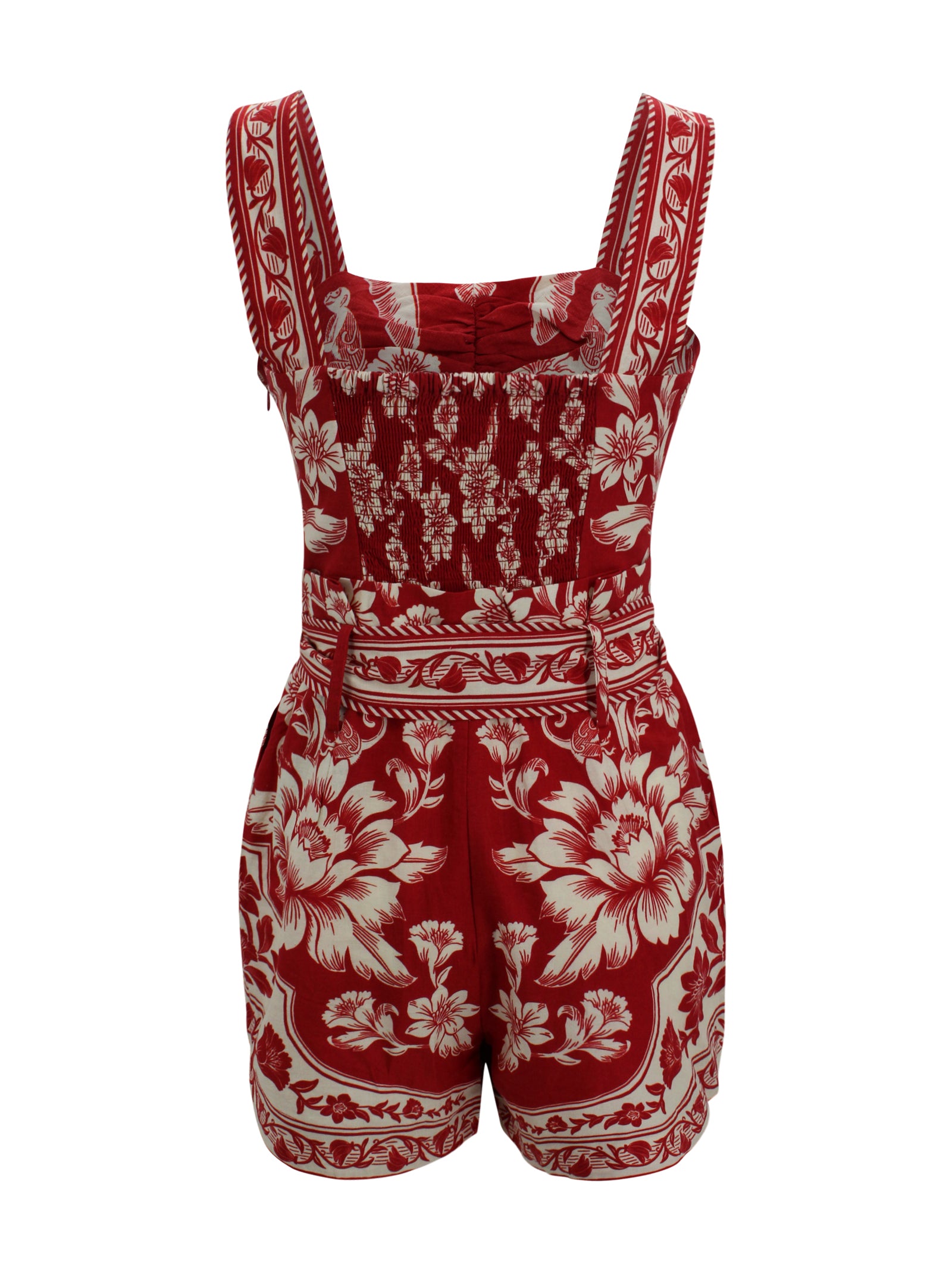 FARM RIO Trousers Red Linen