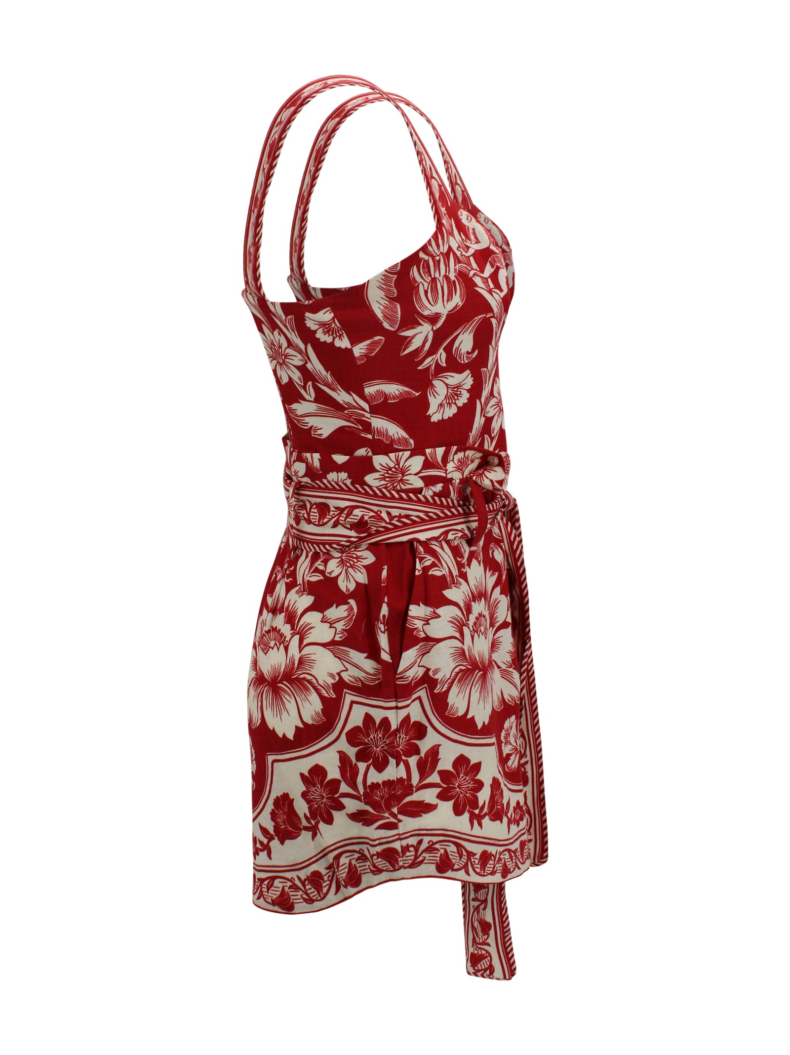 FARM RIO Trousers Red Linen