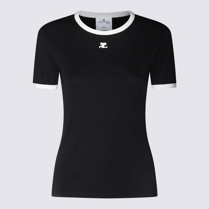 Courreges T-shirts and Polos Black/heritage White _co