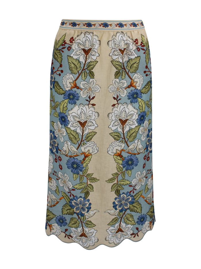 FARM RIO Skirts Blue Linen