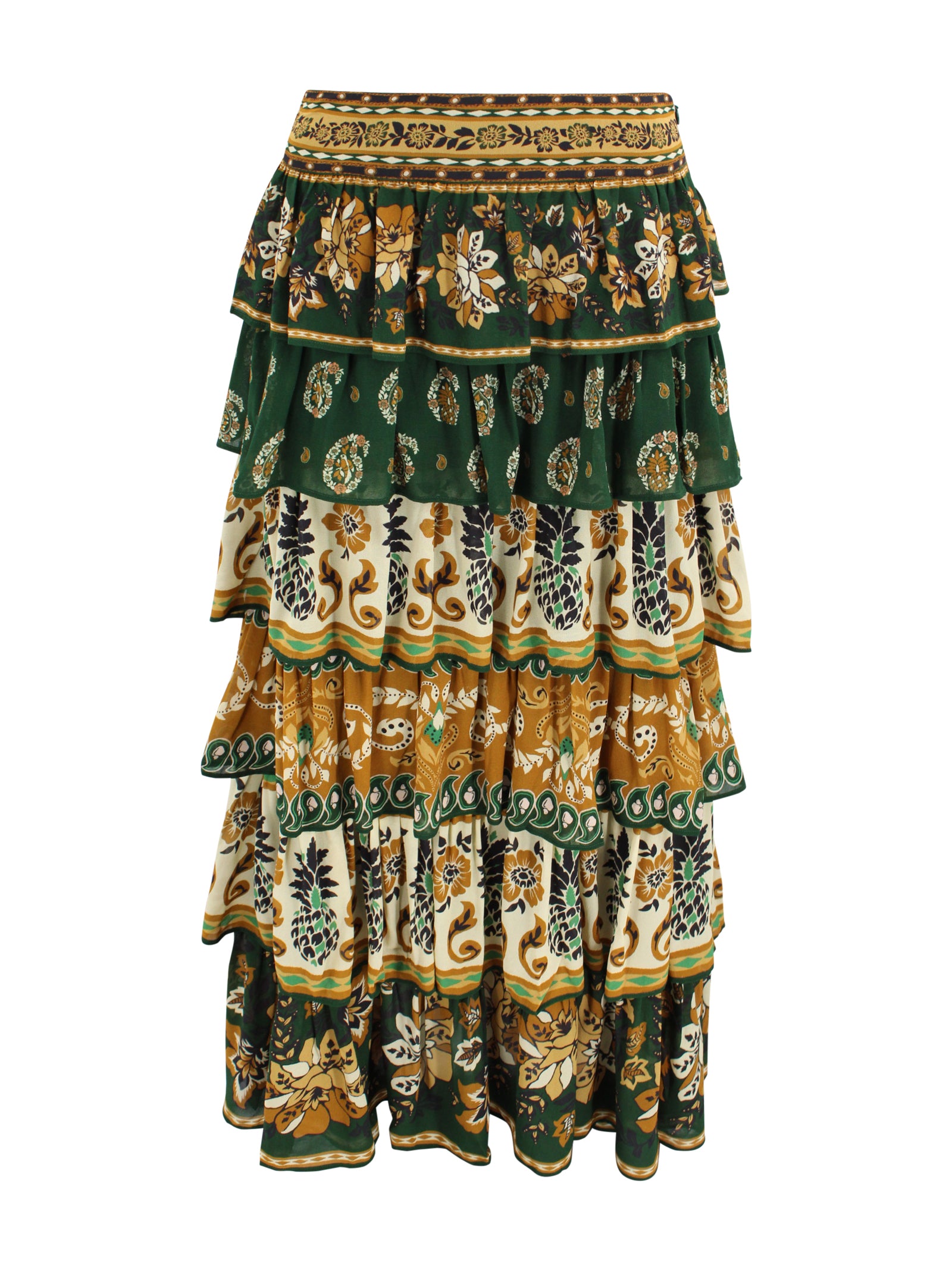 Farm Rio Skirts Green Viscose