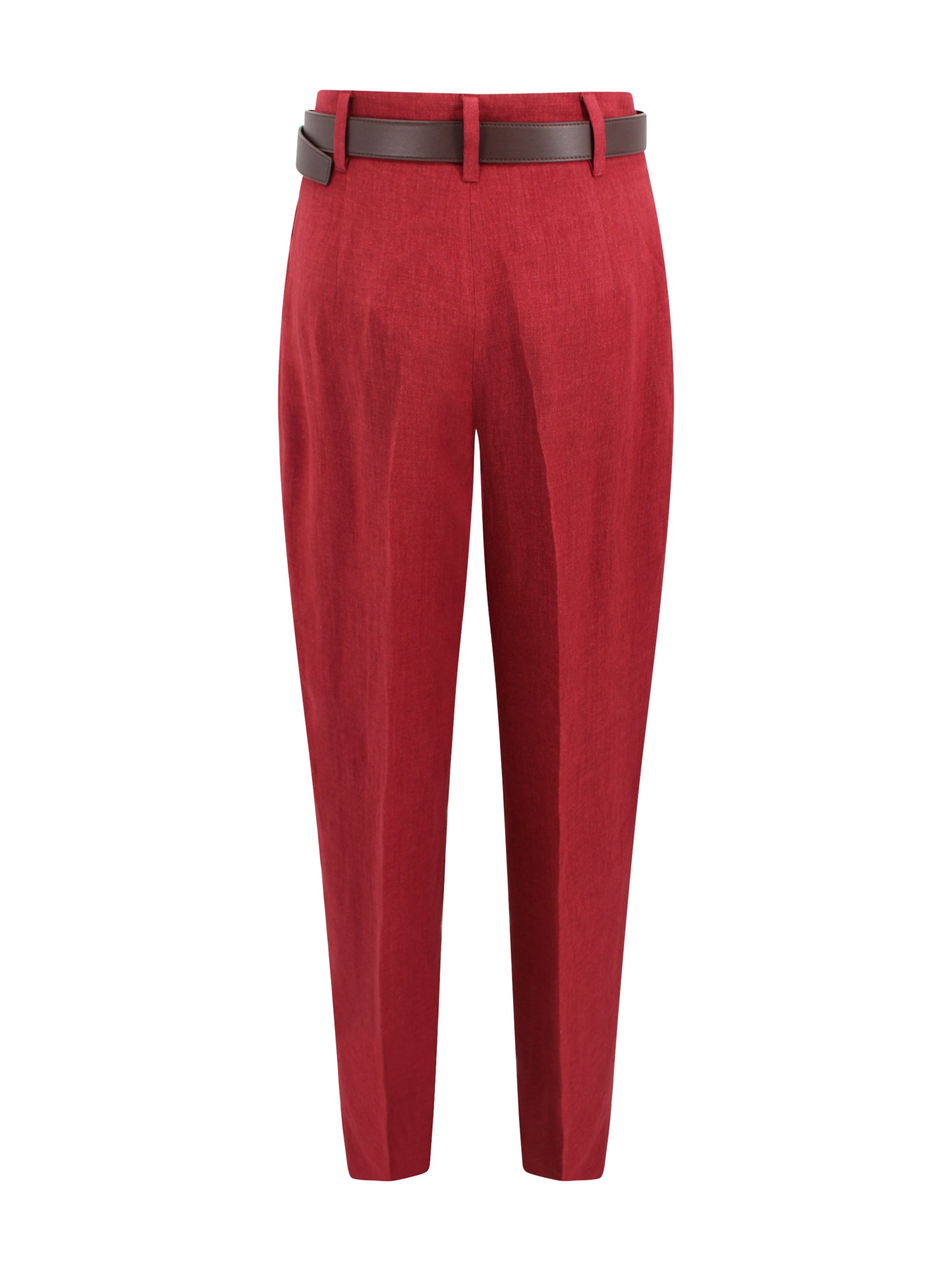Max Mara Studio Trousers Brown Linen