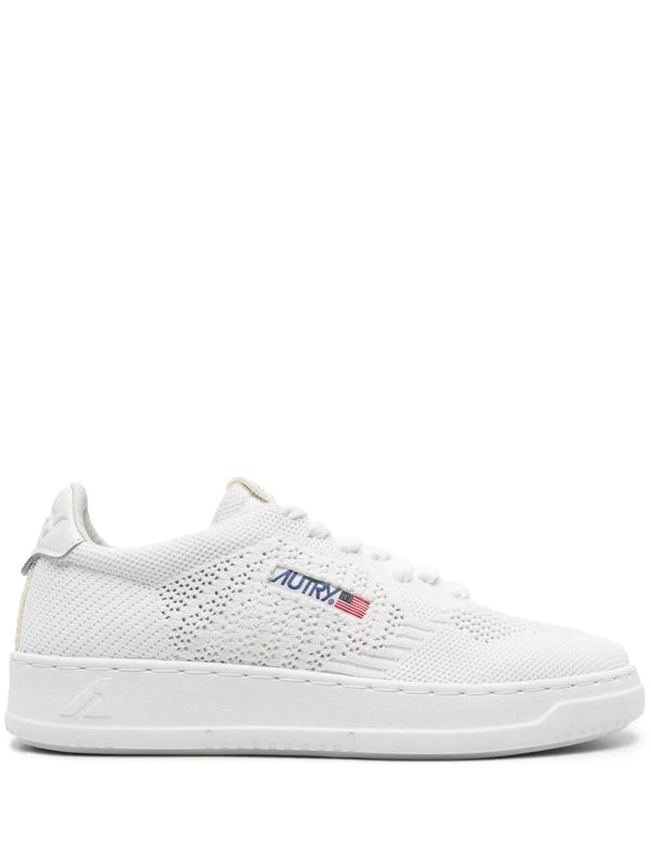 Autry Knit upper sneaker in white