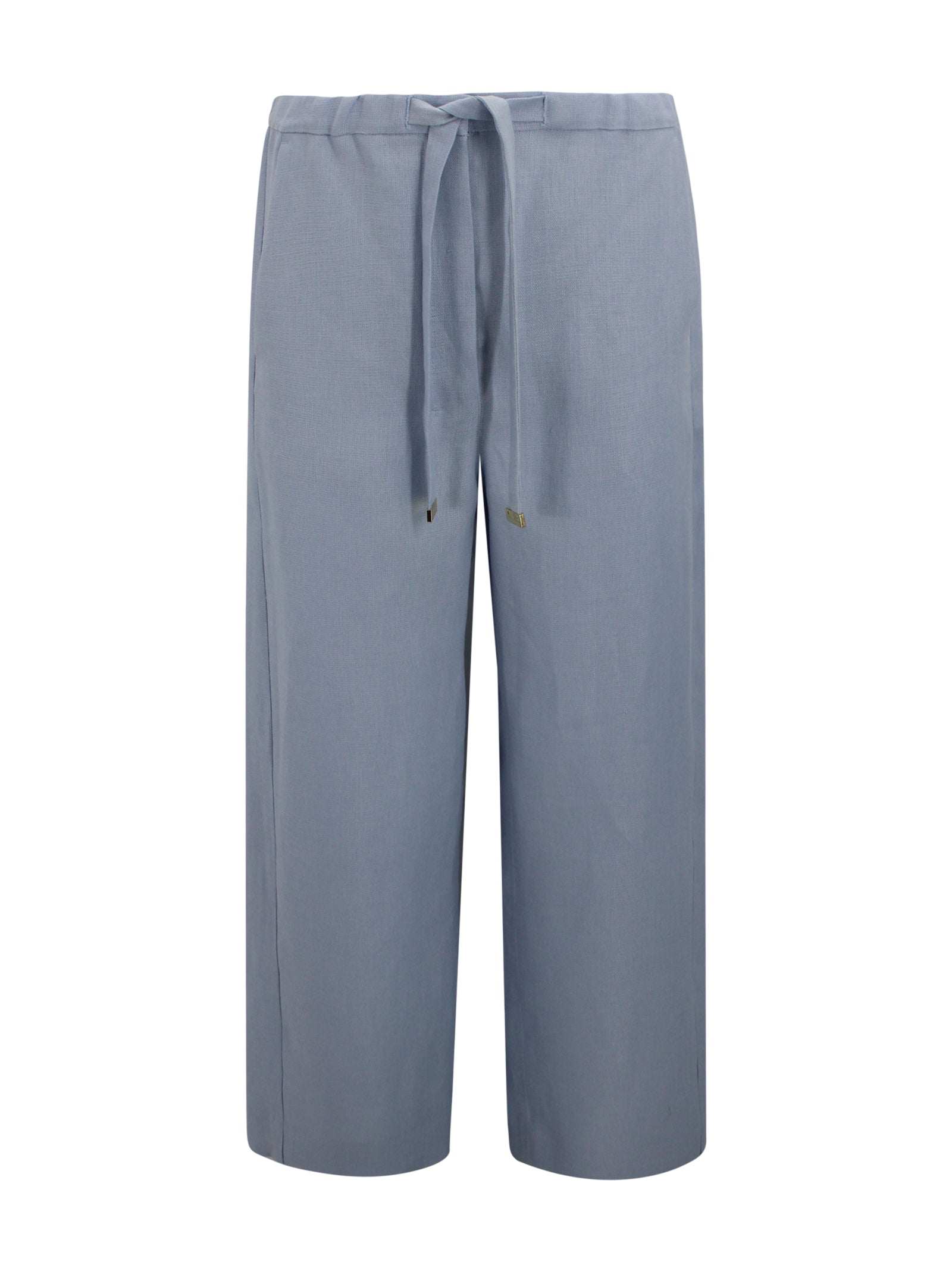 S Max Mara Trousers Clear Blue Linen