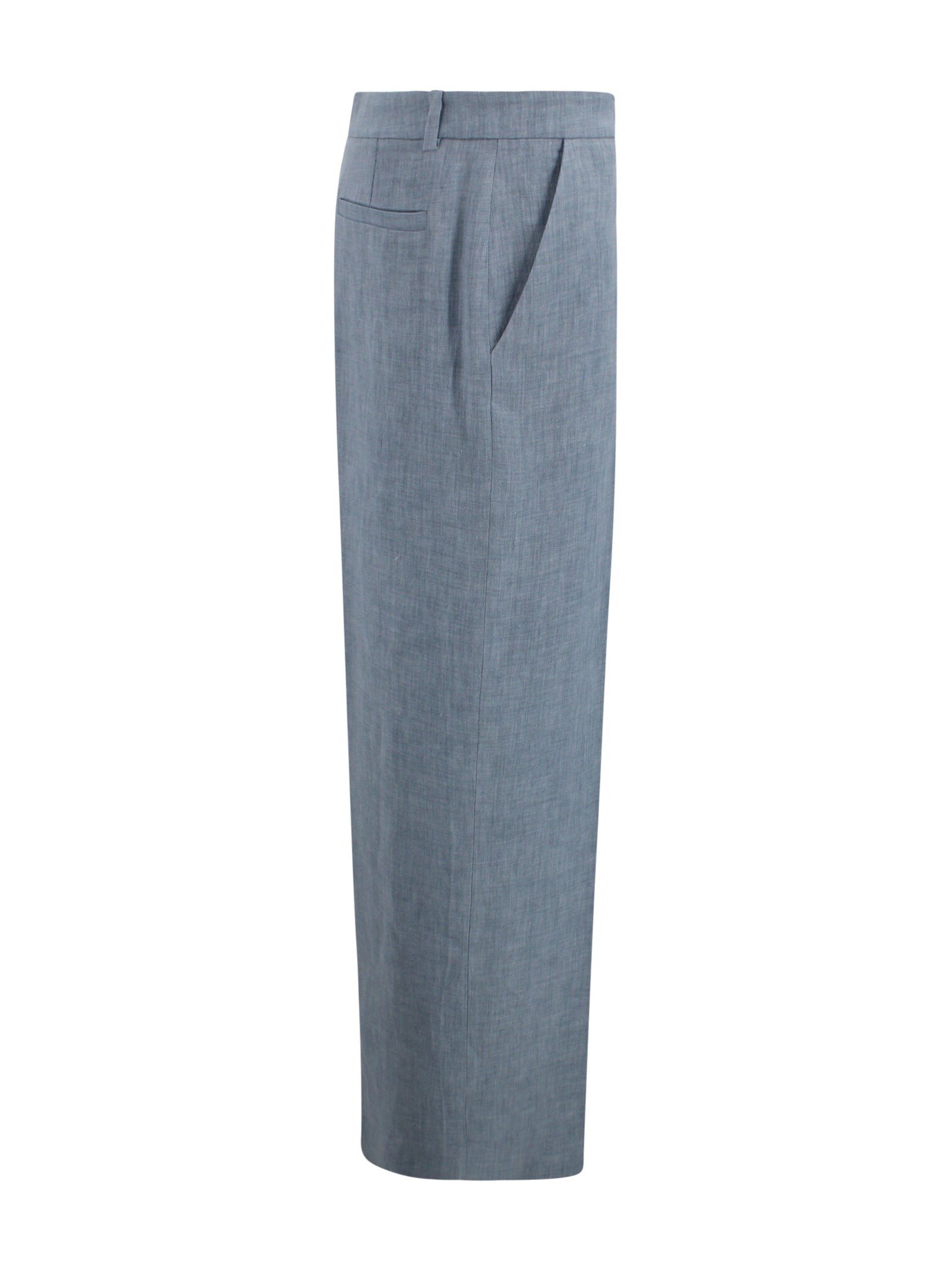Parosh Trousers Clear Blue Linen