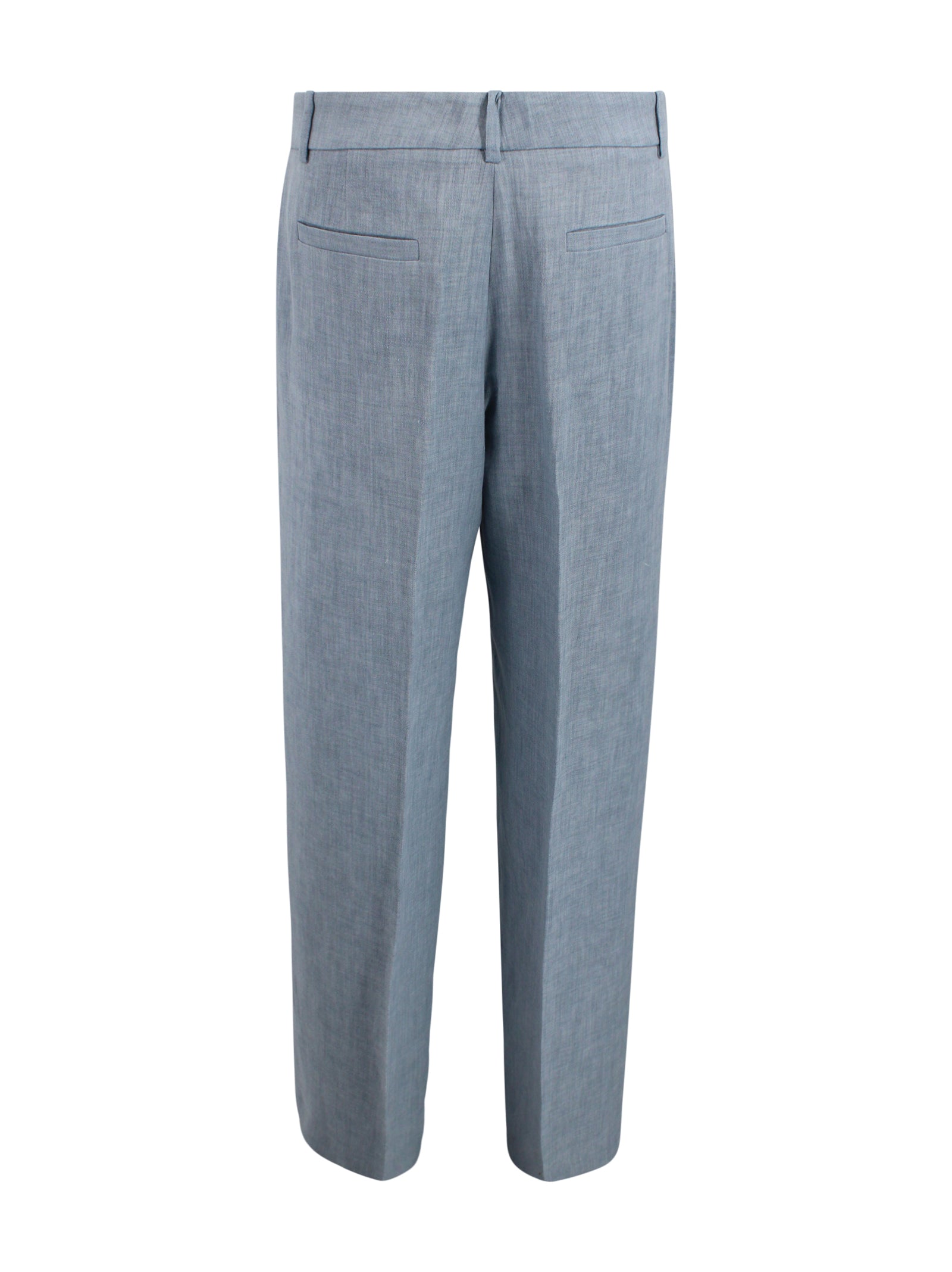 Parosh Trousers Clear Blue Linen