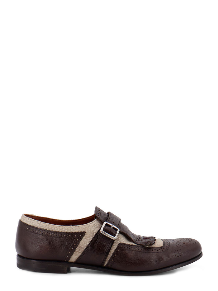 Churchs Flat Shoes Ebony Ecru