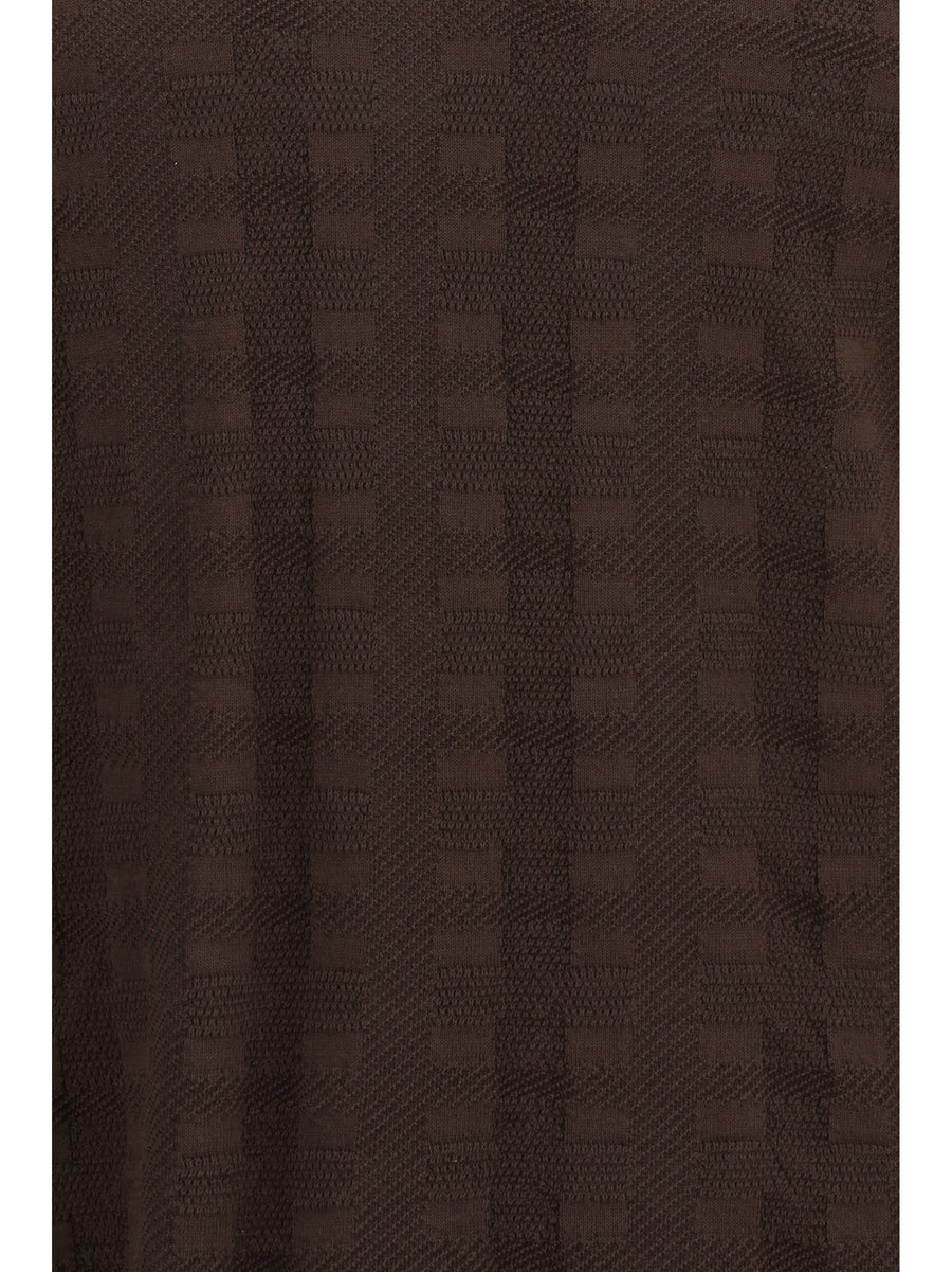 Knit V-Neck T-Shirt Levanti Dark Brown Cotton Polo Shirts