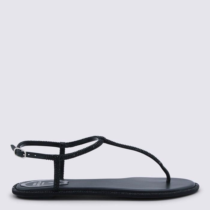 René Caovilla Flat shoes Black Sole El Cover Co Le Pu Pl Vi